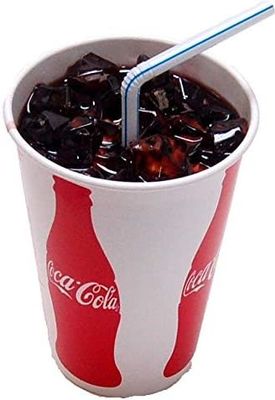 copos de papel descartáveis Juice Pepsi Type Single Wall alaranjado do casco 315ml